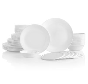 Corelle® Winter Frost White 66-piece Dinnerware Set. Service for 12